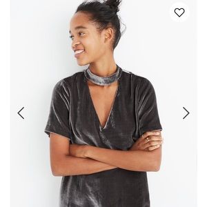 Madewell Velvet Choker Top